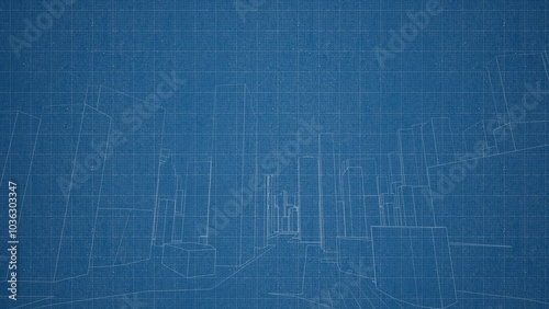 Technical drawing on a gradient background.Mechanical Engineering drawing