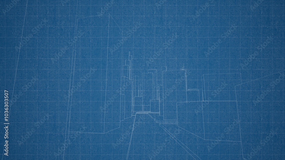 Technical drawing on a gradient background.Mechanical Engineering drawing