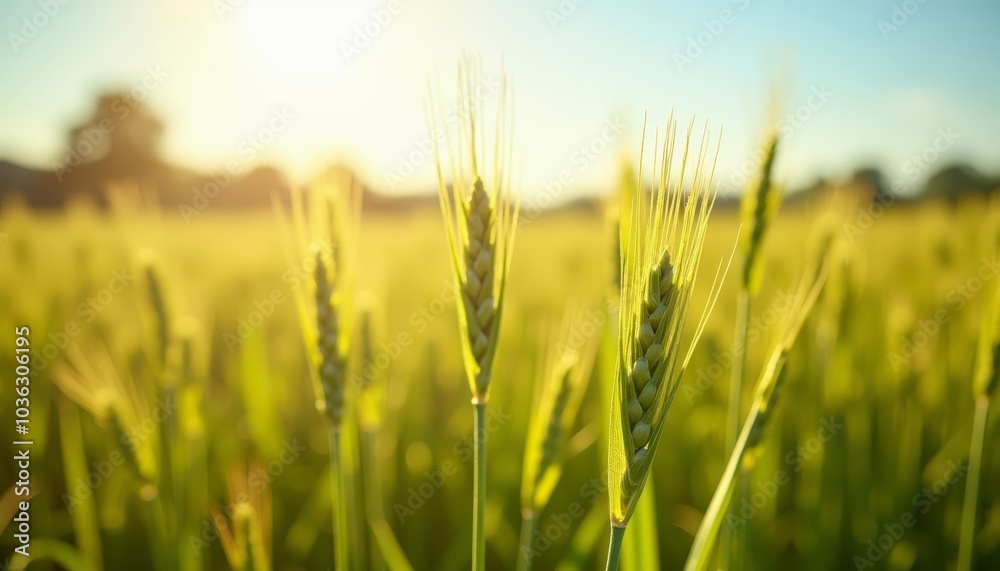 Fototapeta premium Bountiful harvest under the suns glow