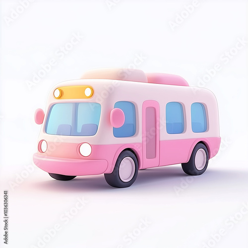 toy bus isolated on white