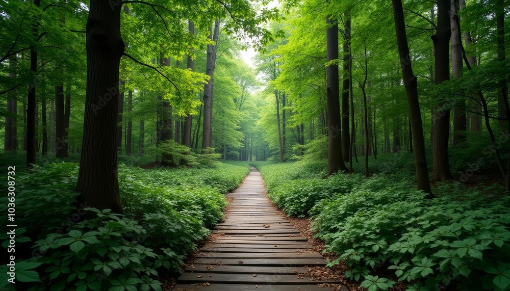 Exploring the serene forest path Exploring the serene forest path
