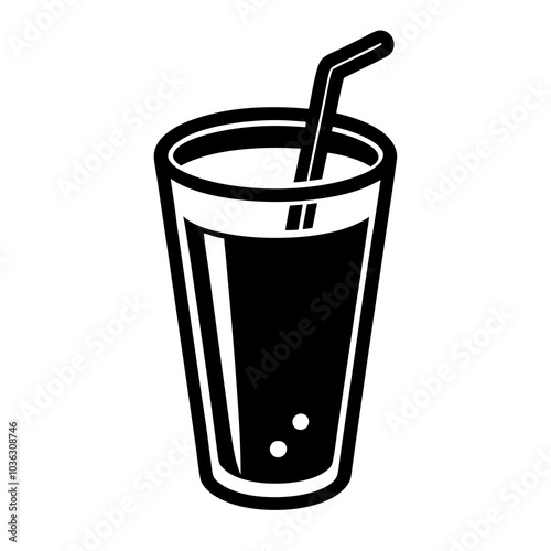 glass of cola silhouette