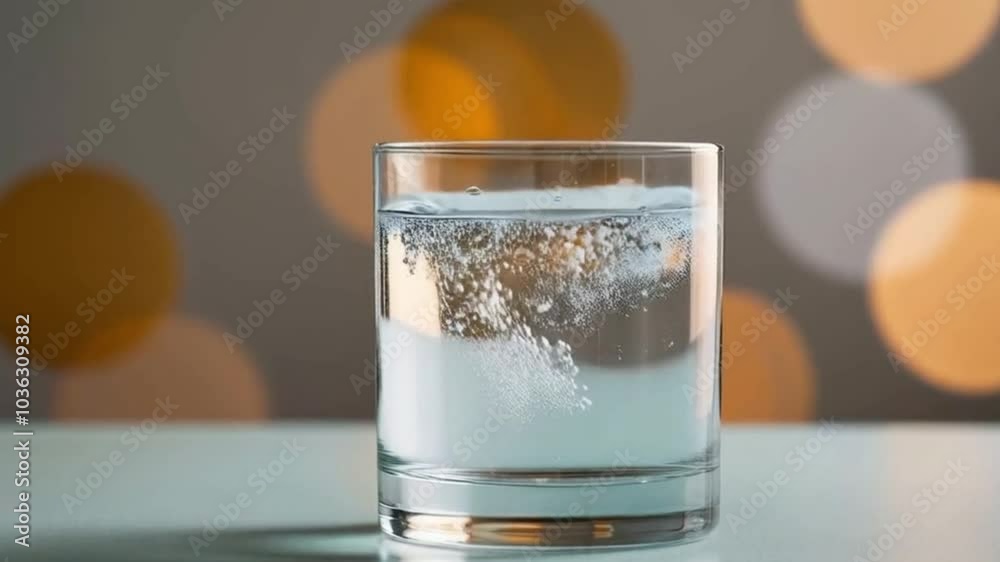 Crystal clear water pours into a glass with refreshing bubbles, quenching thirst. Crystal clear water pours into a glass with refreshing bubbles, quenching thirst.