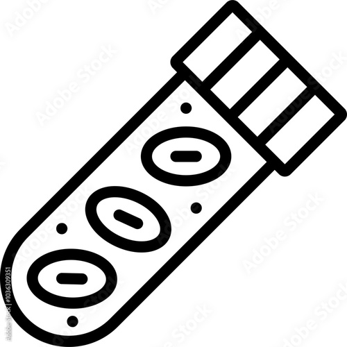 blood cells icon illustration design with outline