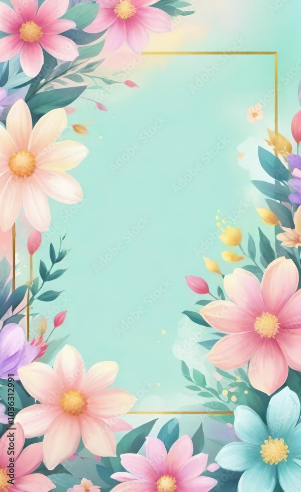 Obraz premium frame of flowers