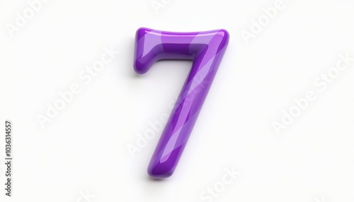  Stylish purple number seven icon