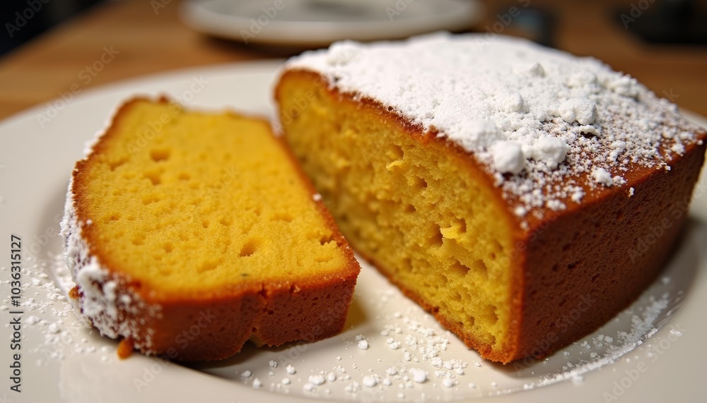 Deliciously moist cake ready to be savored Deliciously moist cake ready to be savored