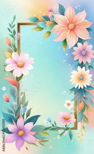 frame of flowers