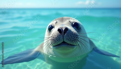  A seals curious gaze into the depths