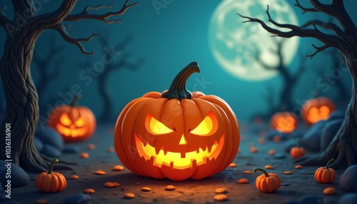  Enchanted Halloween night under the full moon