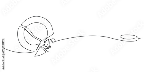 one continuous line drawing of a broken plate.one line drawing of a broken plate with splinters.a vector single line illustration of a broken plate ravaged.isolated white background