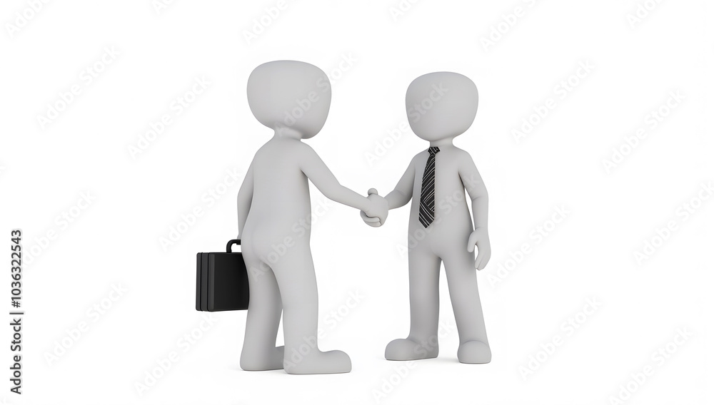 two 3d humans ,Businessman give their hand for handshake, Business deal two 3d humans ,Businessman give their hand for handshake, Business deal
