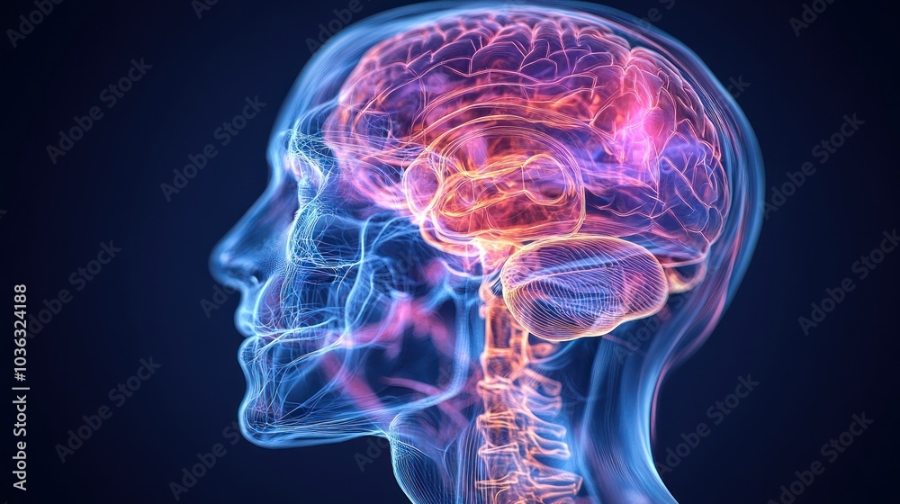 Human Brain Anatomy Illustration
