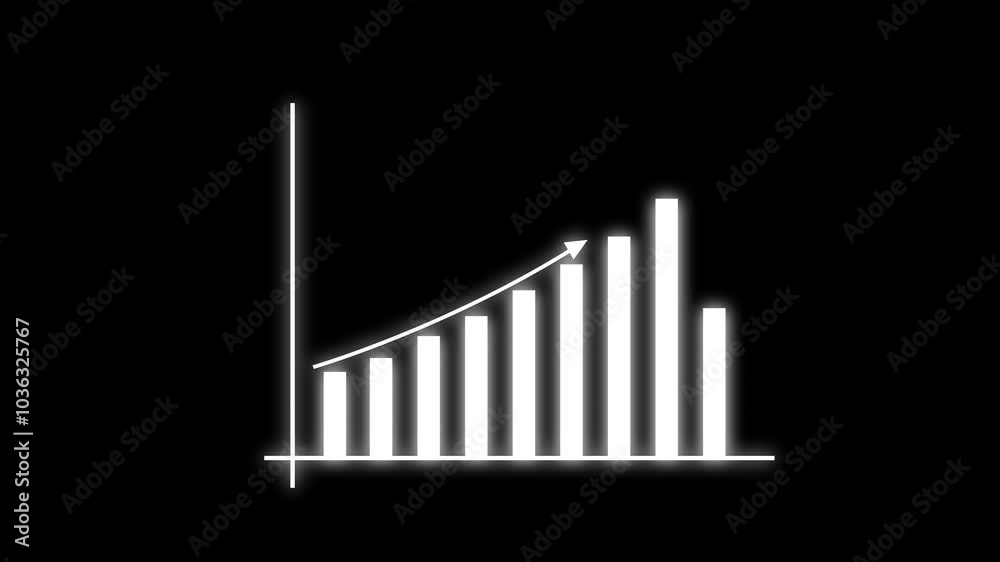 Business and finance growth chart animation. Business and finance growth chart animation.
