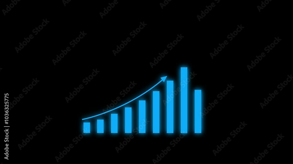 Business and finance growth chart animation.