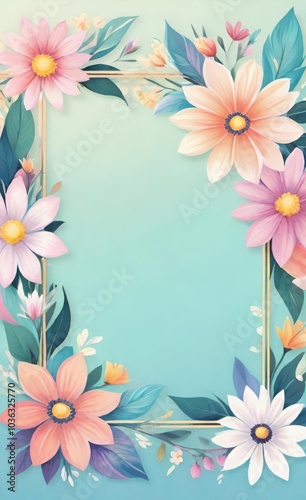 frame of flowers