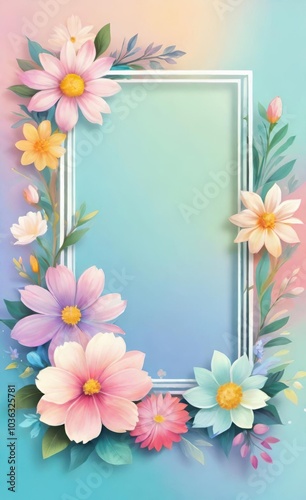 frame of flowers