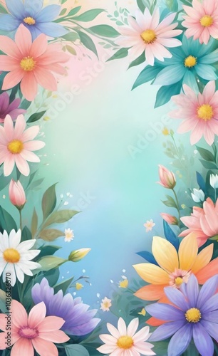 frame of flowers