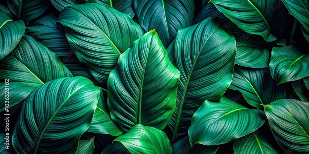 A verdant tapestry of overlapping leaves, showcasing the intricate veins and rich textures of nature's artistry. A verdant tapestry of overlapping leaves, showcasing the intricate veins and rich textures of nature's artistry.