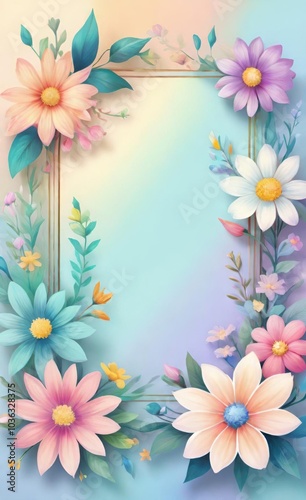 frame of flowers