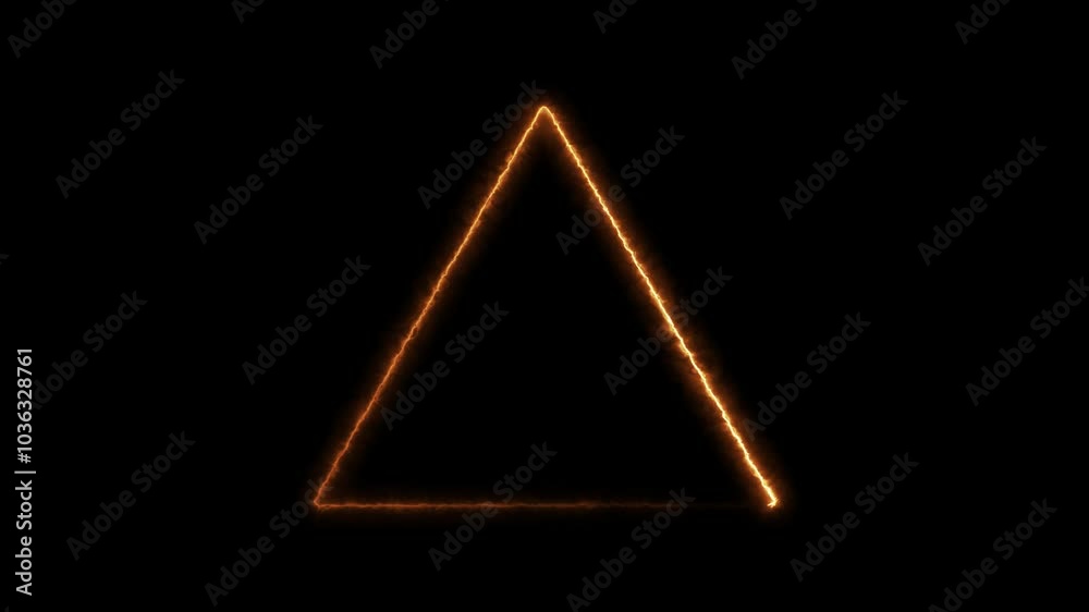  Simple neon triangle animation. 