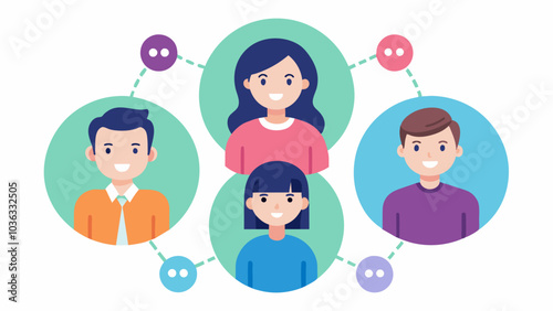 Parents who participate in the coop have a builtin network of support and can rely on their fellow members for help or advice when it comes to raising children.. Vector illustration