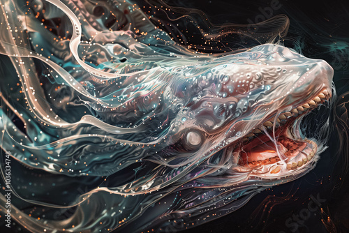 abyssal leviathan digital art illustration