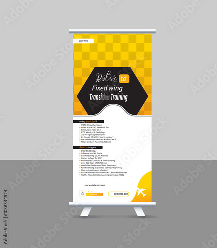 Modern creative rollup banner template set, pull up, display banner, x-banner vector, flag-banner design bundle template or Roll up banner stand for your company.