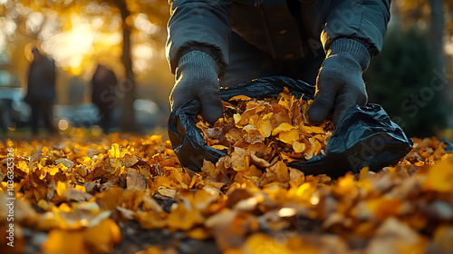 Autumn Clean-Up: Collecting Fallen Leaves