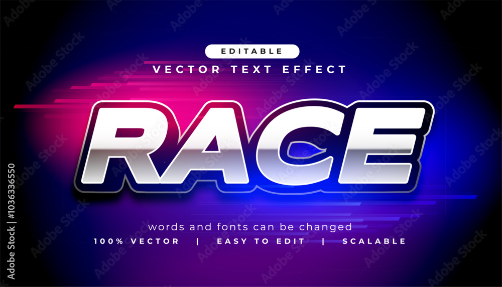 editable race text style with shiny effect editable race text style with shiny effect