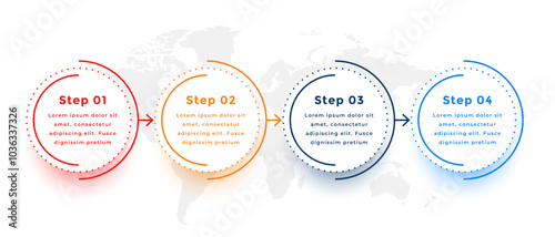 four step infographic business option layout for data presentation or visualization