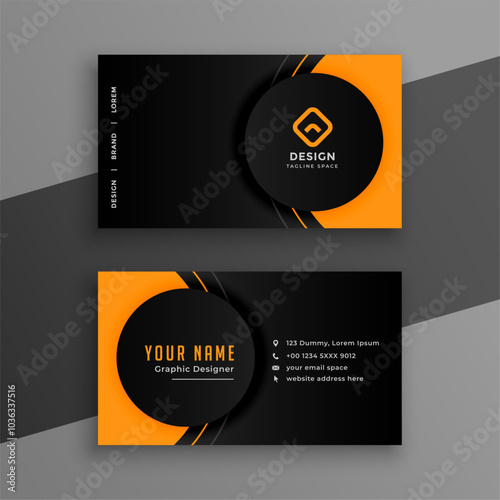 geometric style professional business card layout for corporate identity
