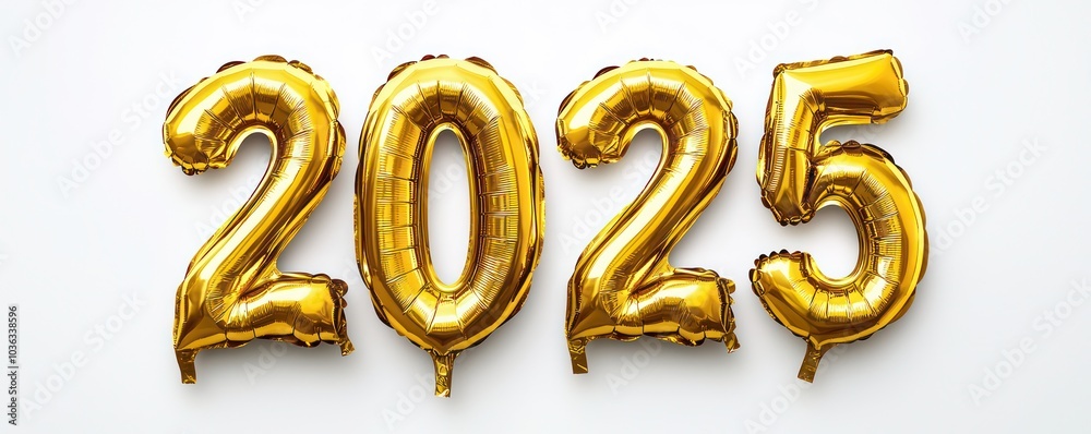 New Year gold balloon numbers New Year gold balloon numbers