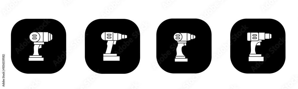 Drill icon in flat. A drill icon design. Stock vector. Drill icon in flat. A drill icon design. Stock vector.
