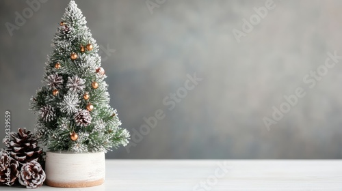  free space christmas tree on christmas concept on white background