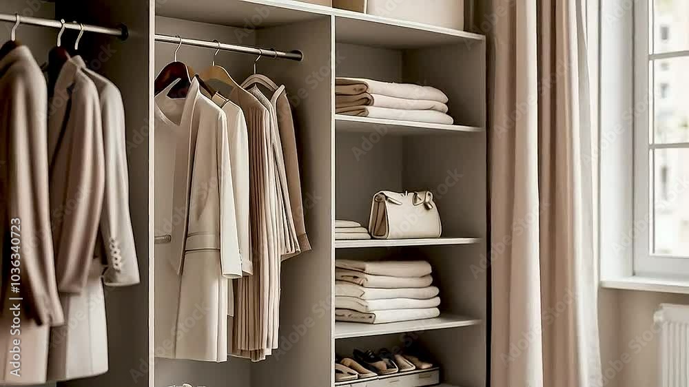 a well-organized closet a well-organized closet