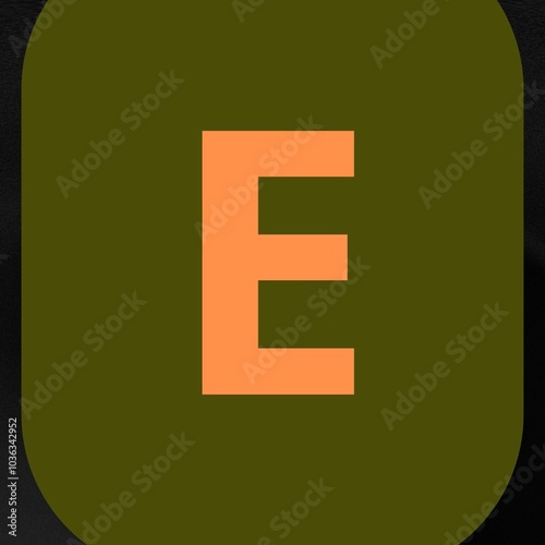 Letter E alphabet illustration