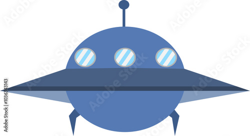 Blue UFO illustration