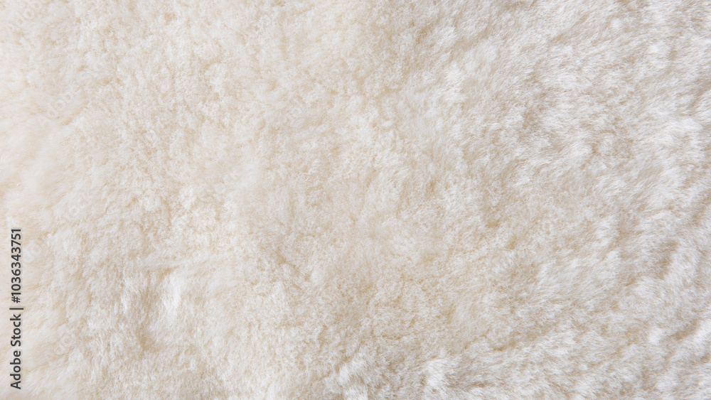 white plush fabric texture background , background pattern of soft warm material