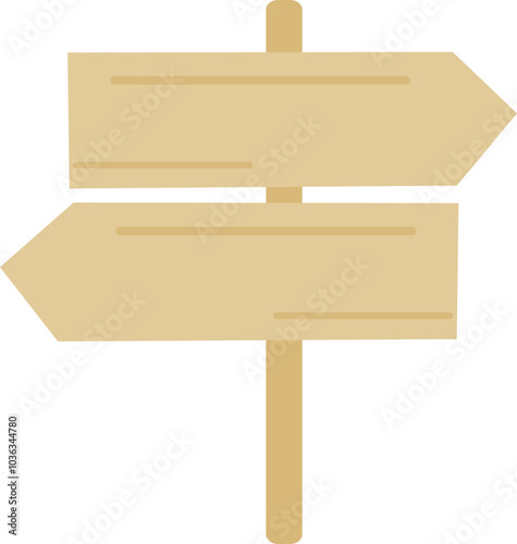 Wooden Plank Sign Board Illustration