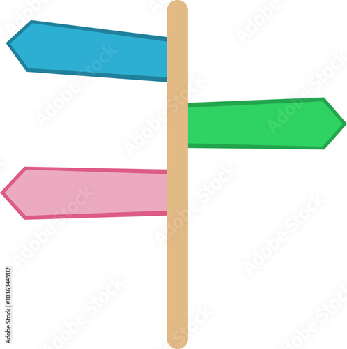 Wooden Plank Sign Board Illustration