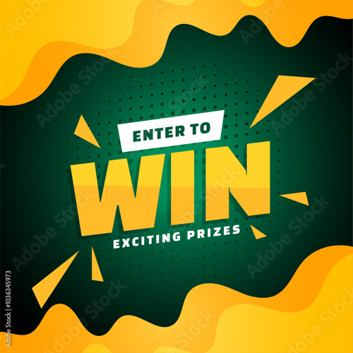 modern style enter to win fluid template play web contest