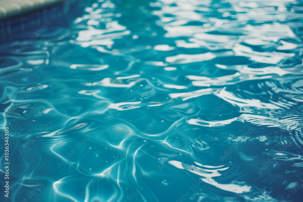 Blue ripped water in swimming pool Blue ripped water in swimming pool