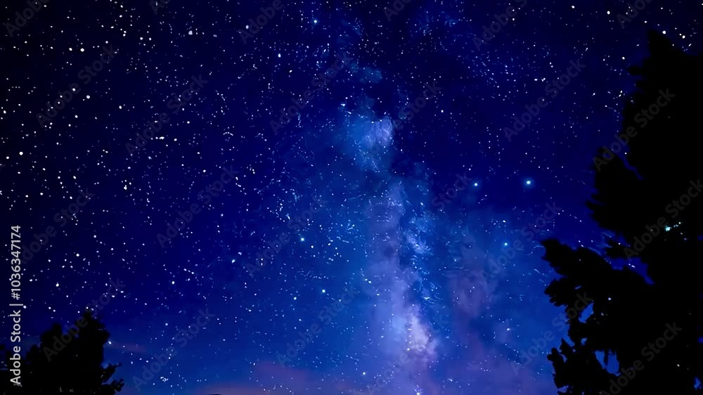 the night sky with stars and a tree in the foreground the night sky with stars and a tree in the foreground