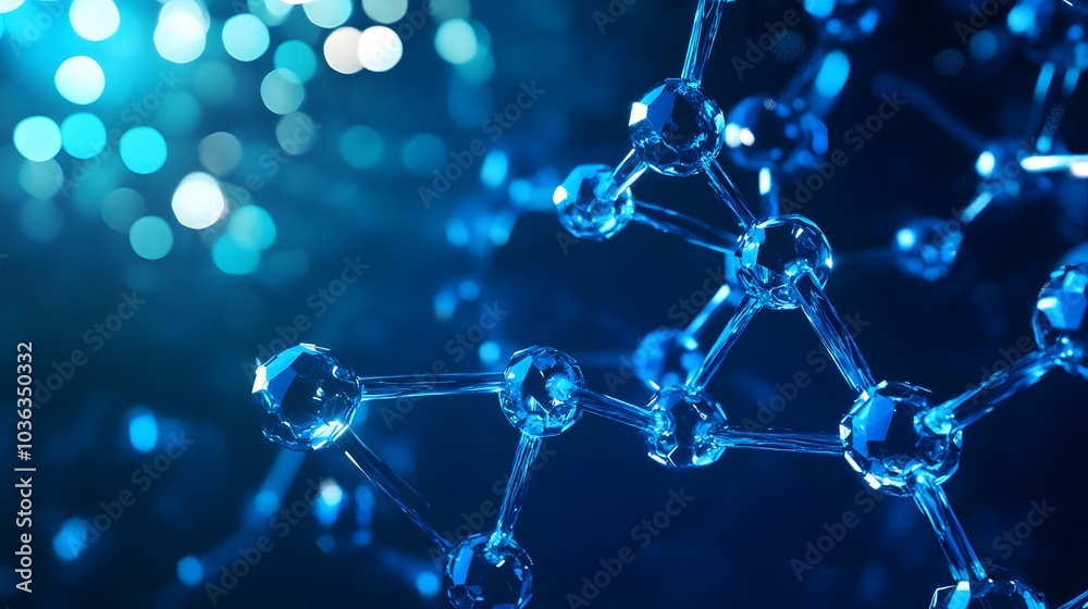Abstract futuristic - Molecules technology with polygonal shapes on dark blue background. Illustration design digital technology concept. Abstract futuristic - Molecules technology with polygonal shapes on dark blue background. Illustration design digital technology concept.