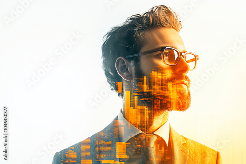A man with glasses and a beard is looking at the camera