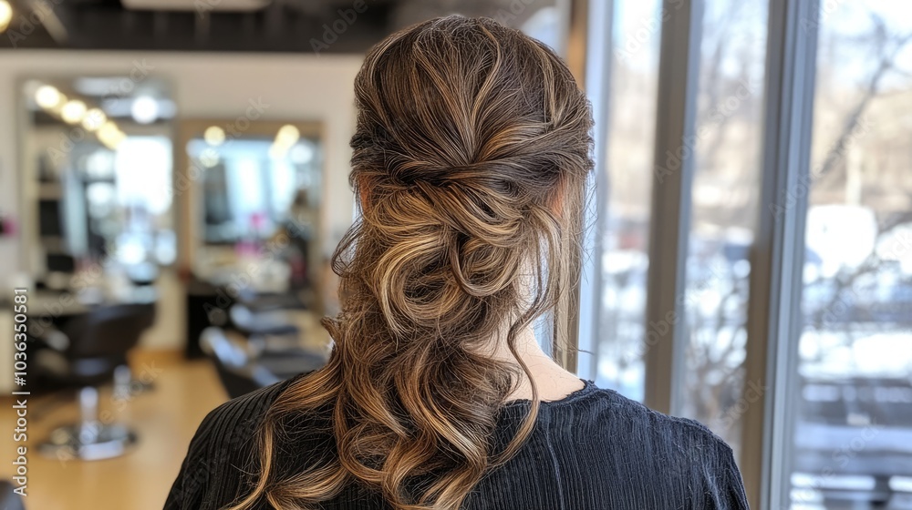 Fototapeta premium Elegant Hair Styling from the Back