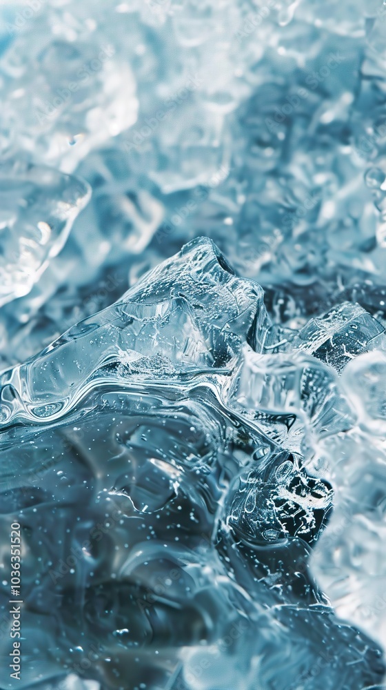 Close-up of Ice Crystals: A Frozen Masterpiece Close-up of Ice Crystals: A Frozen Masterpiece