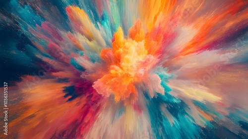 Abstract Colorful Explosion Background