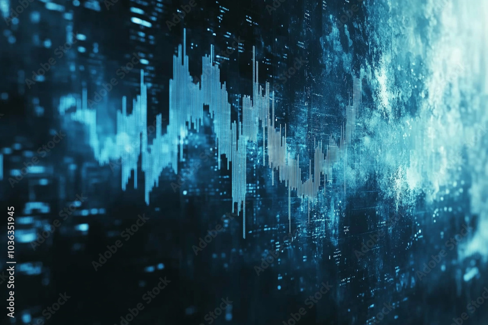 A blue and white image of a graph with a blue line that is curved A blue and white image of a graph with a blue line that is curved